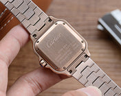 SANTOS LADY 35MM QUARTZ 35MM ROSE GOLD DIAMOND