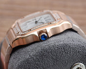SANTOS LADY 35MM QUARTZ 35MM ROSE GOLD DIAMOND