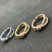 KNOT RING DOUBLE ROW DIAMOND