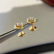 TRINITY DIAMOND MINI STUD EARRINGS