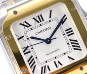 SANTOS LADY 35.1MM AUTOMATIC GOLD STEEL