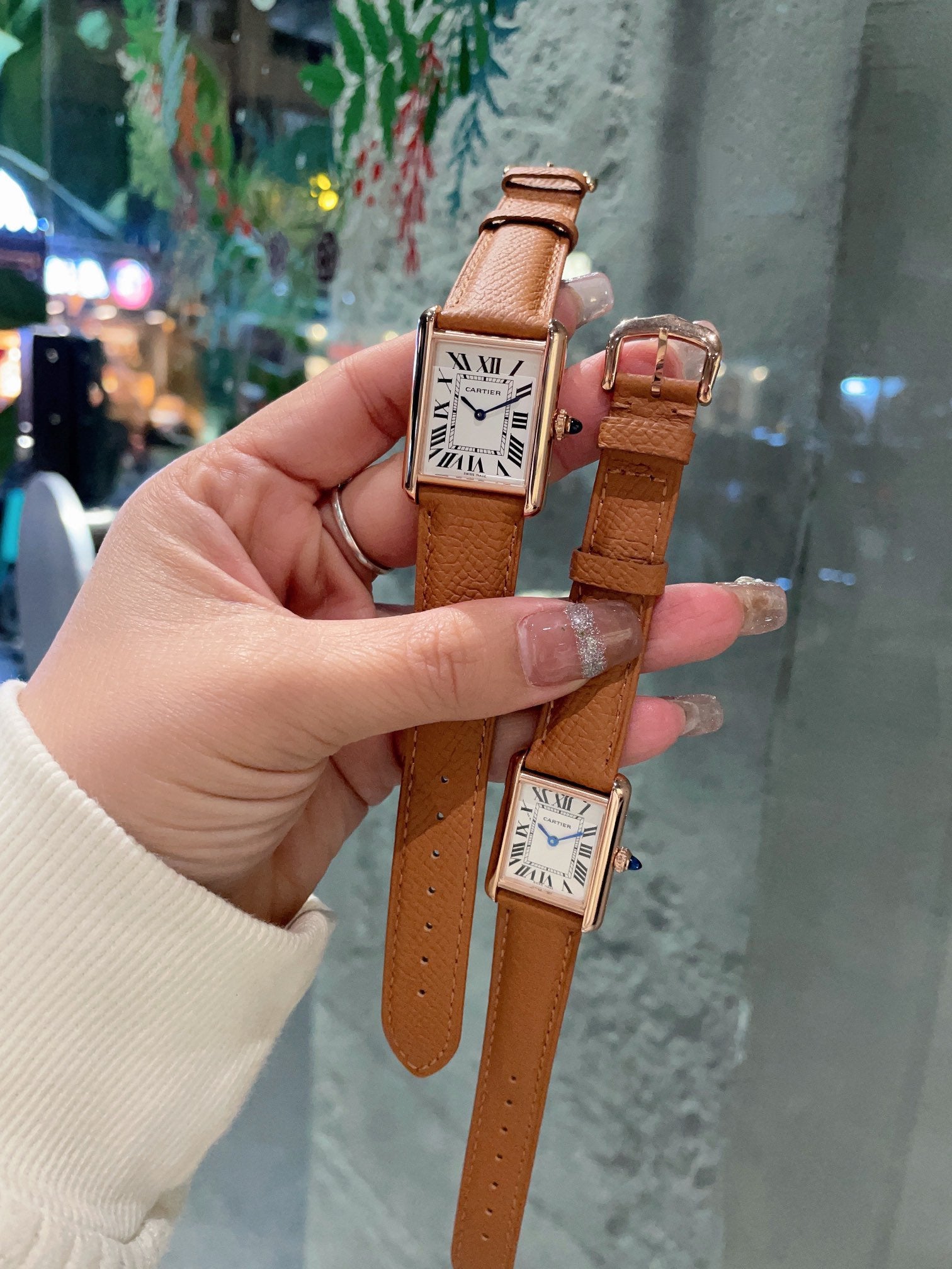 TANK MUST PINK GOLD BROWN EPSOM LEATHER