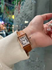 TANK MUST PINK GOLD BROWN EPSOM LEATHER