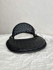 BV MEDIUM GEMELLI 36CM BLACK LAMBSKIN LEATHER