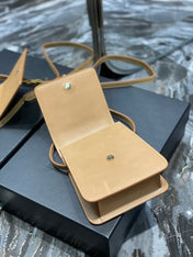 KAIA 18 HANDBAG IN YELLOW CREAM CALFSKIN