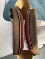 LAGRE WOODY TOTE BAG 48 IN NATURAL FIBERS BROWN WEBBING AND CALFSKIN