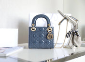 LADY 17 IN SKY AEGEAN BLUE WITH CANNAGE PATTERN