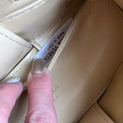 CANDY ARCO TOTE 20 IN BEIGE SOFT LAMBSKIN