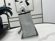 CC DEAUVILLE LARGE 38 TOTE BAG IN LIGHT GREY CANVAS WITH BLACK LOGO