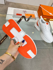GIGA SNEAKER ORANGE MIX WHITE CALFSKIN