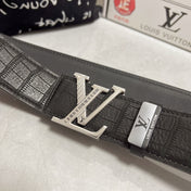 LV 25S BELT 38 MM IN BLACK CALFSKIN 593269
