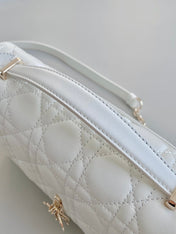 MISS LADY 24 LARGE BAG IN WHITE LAMBSKIN