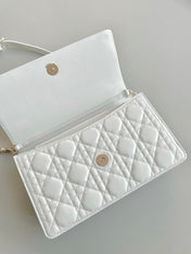 MISS LADY 24 LARGE BAG IN WHITE LAMBSKIN