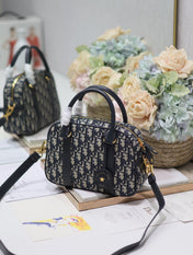 SMALL 25 D-VIBE BOWLING BAG IN BLUE MONOGRAM OBLIQUE JACQUARD