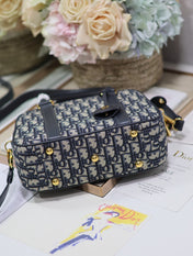 SMALL 25 D-VIBE BOWLING BAG IN BLUE MONOGRAM OBLIQUE JACQUARD