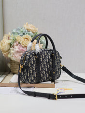 SMALL 25 D-VIBE BOWLING BAG IN BLUE MONOGRAM OBLIQUE JACQUARD