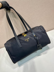 TRAVEL BAG 40 IN BLACK WATERPROOF FABRIC GOLD PADLOCK