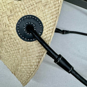 LOE ANAGRAM BASKET RAFFIA BLACK