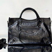 LE CITY BAG IN BLACK LEATHER