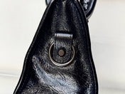 LE CITY BAG IN BLACK LEATHER