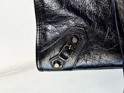 LE CITY BAG IN BLACK LEATHER