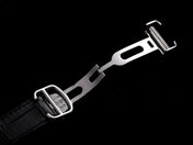 BALLON BLEU 42 BLACK DIAL LEATHER BRACELET