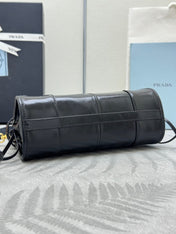 PRADA 25S BONNIE MINI HANDBAG 23 IN BLACK CALFSKIN GOLD HARDWRE