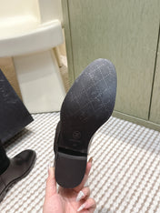 CHANEL 25S KNEE-HIGH BOOTS IN BLACK SUEDE AND CALFSKIN