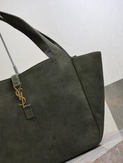 YSL 25S LE 5 À 7 BEA 50 IN DARK OLIVE SUEDE GOLD HARDWRE