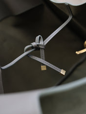 YSL 25S LE 5 À 7 BEA 50 IN DARK OLIVE SUEDE GOLD HARDWRE