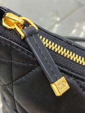 MISS CARO CIGALE MINI 18 BAG BLACK MACROCANNAGE LAMBSKIN