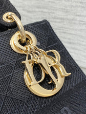 SMALL 24 LADY BAG IN BLACK CANVAS