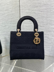 SMALL 24 LADY BAG IN BLACK CANVAS