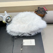 BUCKET HAT IN WHITE FOX FUR 404750