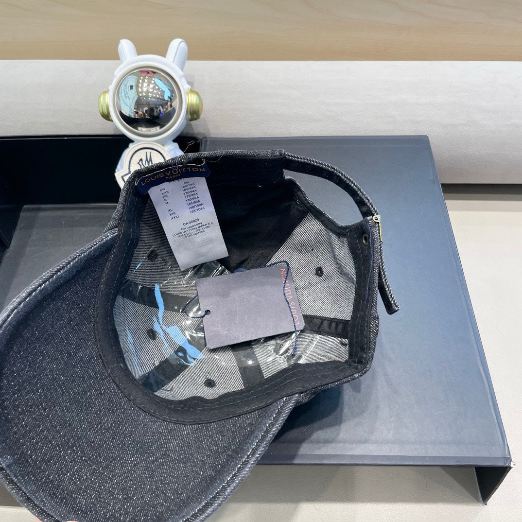 BASEBALL CAP IN DARK GRAY DENIM 406958