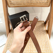 PRADA 25S BELT 25 MM IN BROWN SUEDE 542642