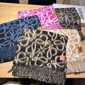 ANAGRAM 200 CM SCARF IN CAMEL BEIGE MIX GREEN FOREST ALPACA AND WOOL 411847