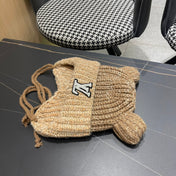 KNITTED BEANIE HAT WITH CUTE EARS IN PEANUT BROWN WOOL 403485