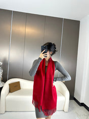 SCARF 180 CM IN CHERRY RED CASHMERE 398420