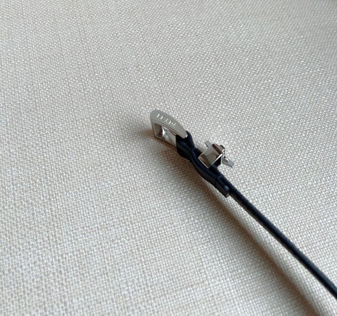 PRADA 25S BELT 15 MM IN BLACK CALFSKIN 571355