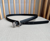 PRADA 25S BELT 15 MM IN BLACK CALFSKIN 571355