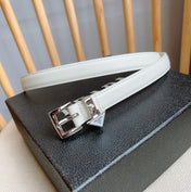 PRADA 25S BELT 15 MM IN WHITE CALFSKIN 571359