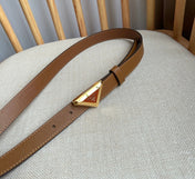 PRADA 25S BELT 20 MM IN BROWN CALFSKIN 571371