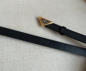 PRADA 25S BELT 20 MM IN BLACK CALFSKIN 571378