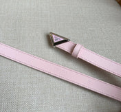 PRADA 25S BELT 20 MM IN LIGHT PINK CALFSKIN 571386