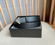 PRADA 25S BELT 30 MM IN BLACK CALFSKIN 595009