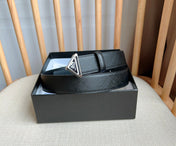PRADA 25S BELT 30 MM IN BLACK CALFSKIN 595010