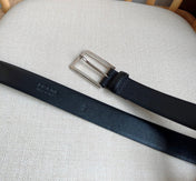 PRADA 25S BELT 30 MM IN BLACK CALFSKIN 585794