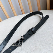 PRADA 25S BELT 15 MM IN BLACK CALFSKIN 598409