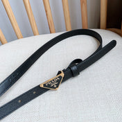 PRADA 25S BELT 15 MM IN BLACK CALFSKIN 598410